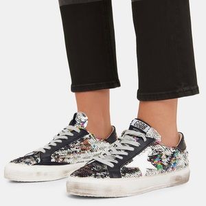 Golden goose may 40 superstars rainbow sequin